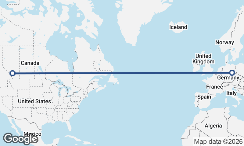 Leipzig to Calgary