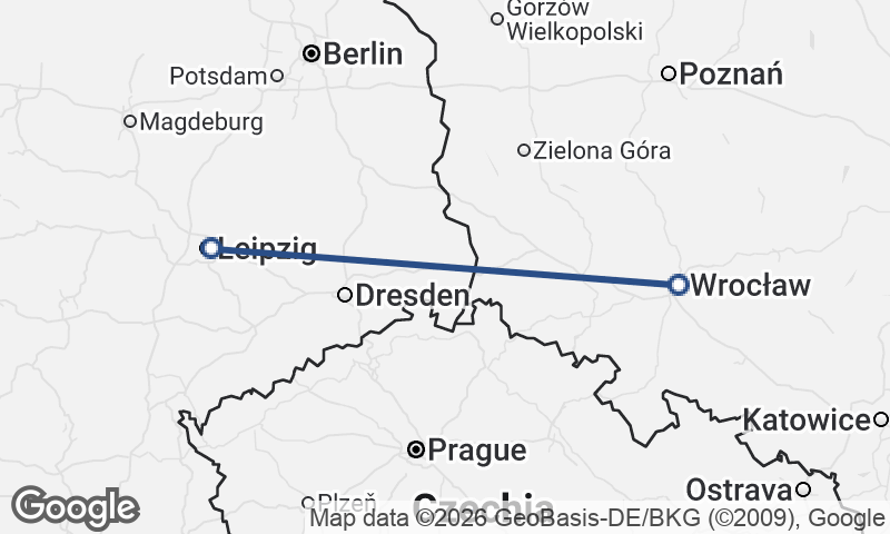 Leipzig to Wrocław