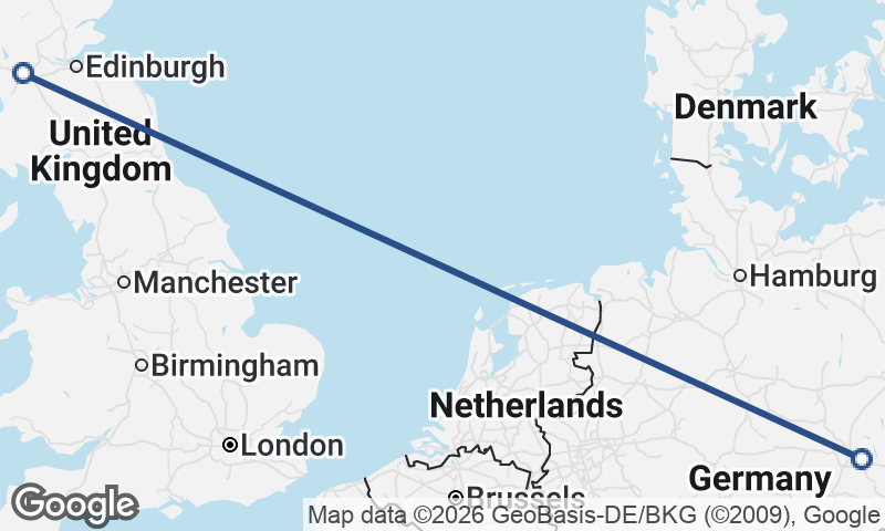 Leipzig to Glasgow