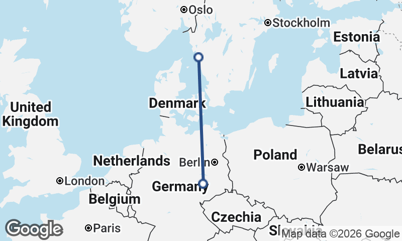 Leipzig to Göteborg