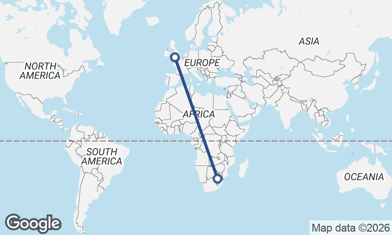 Bristol to Johannesburg