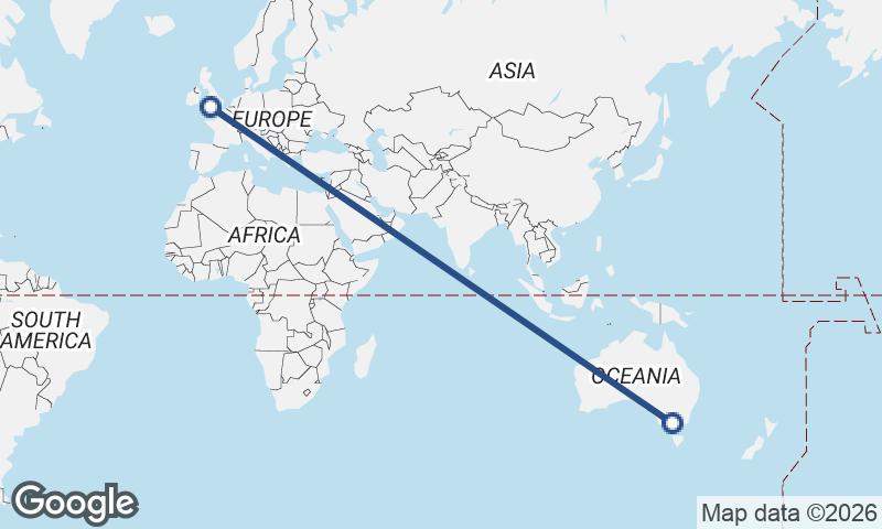 Bristol to Melbourne