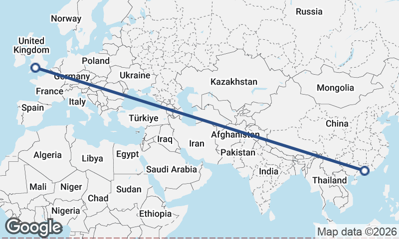 Bristol to Guangzhou