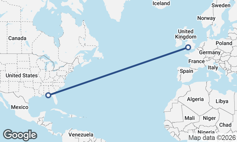 Bristol to Panama City