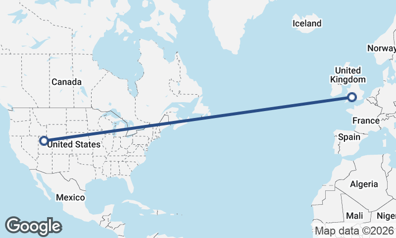 Bristol to Salt Lake City