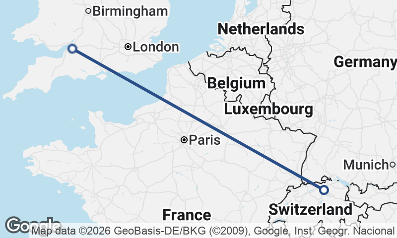 Bristol to Zürich