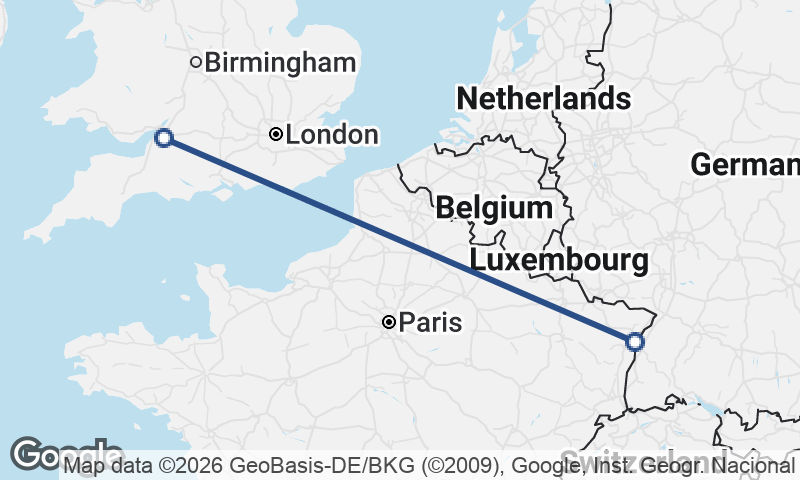 Bristol to Strasbourg