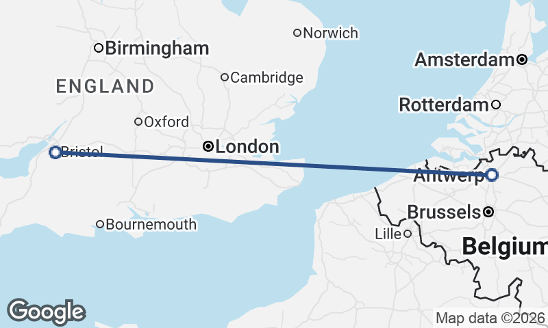 Bristol to Antwerp
