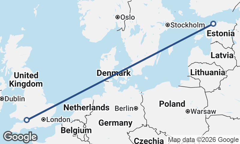 Bristol to Tallinn