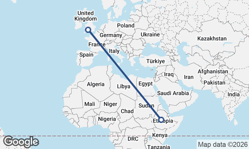 Bristol to Addis Ababa