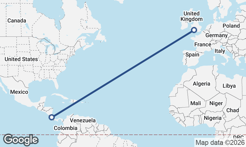 Bristol to San José