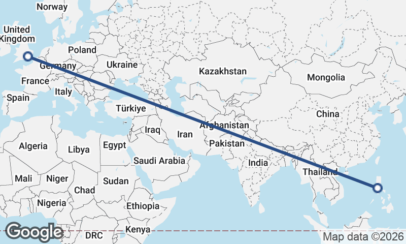 London to Manila