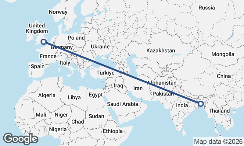 London to Dhaka