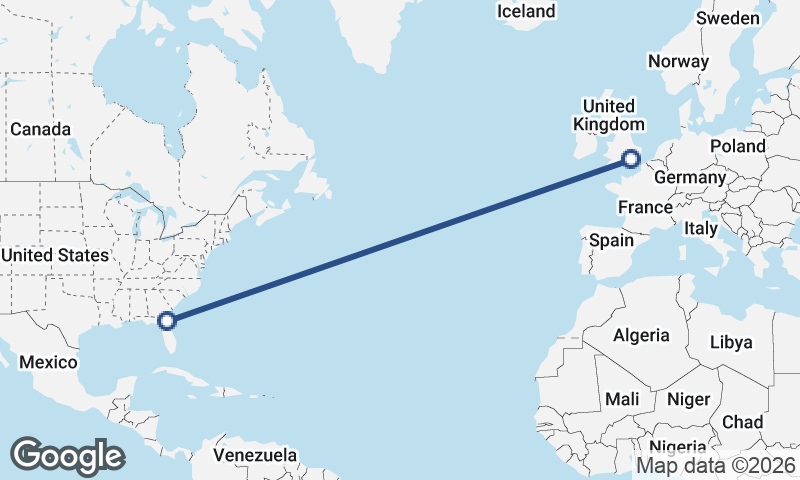 London to Jacksonville
