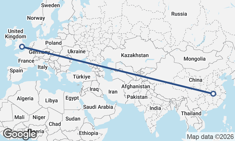 London to Wuhan