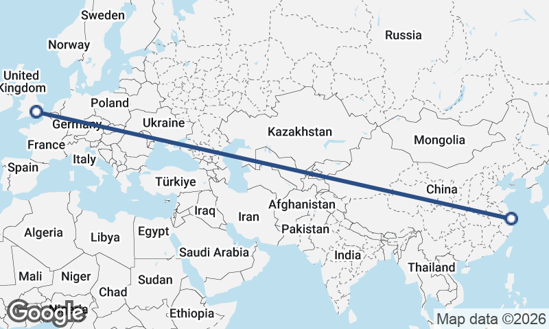 London to Shanghai
