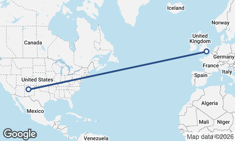 London to Albuquerque