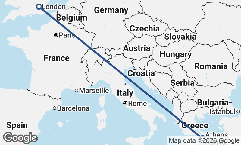 London to Athens