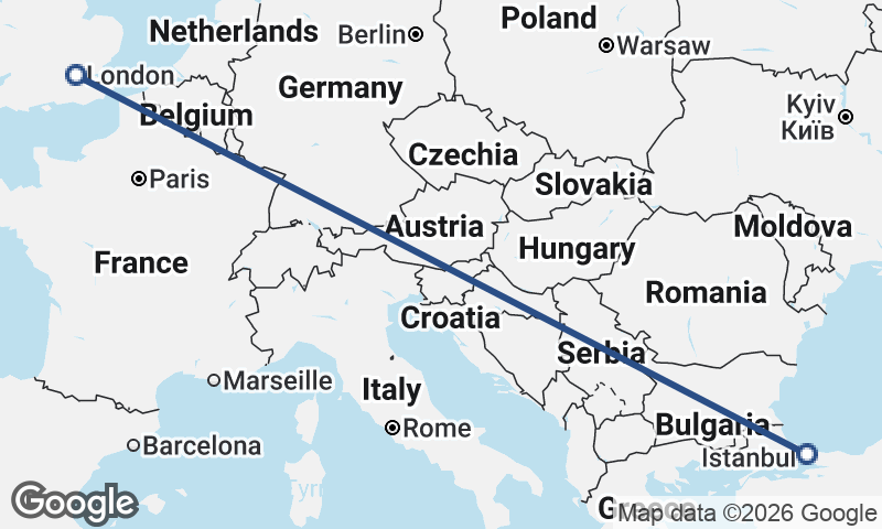 London to Istanbul