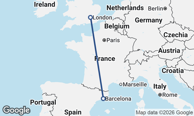 London to Barcelona