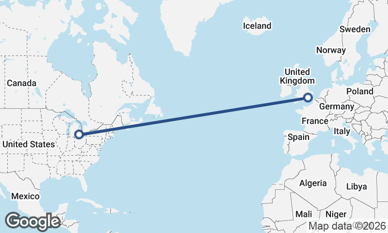 London to Detroit