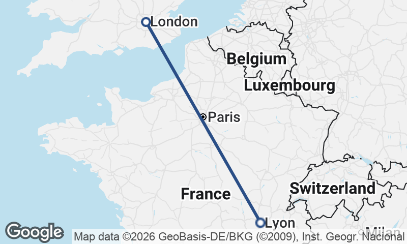 London to Lyon