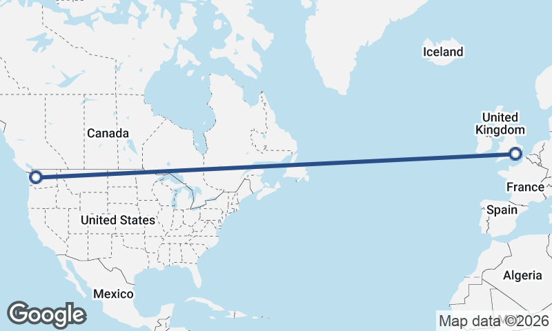 London to Seattle