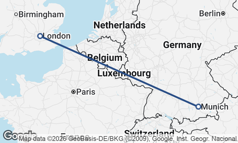 London to Munich