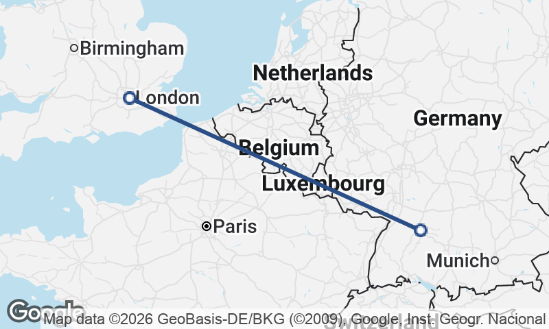 London to Stuttgart