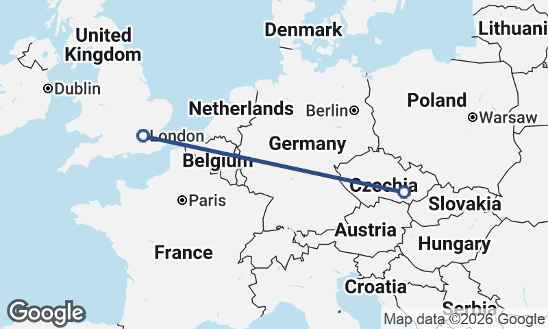 London to Brno