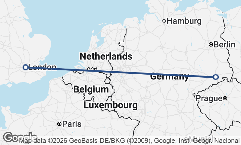 London to Dresden