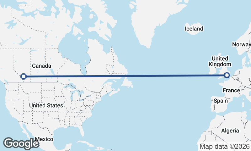 London to Calgary