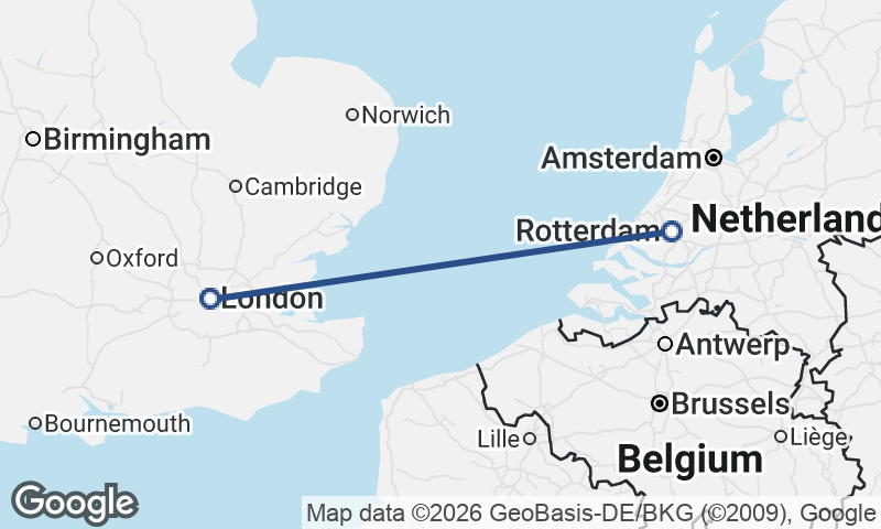 London to Rotterdam
