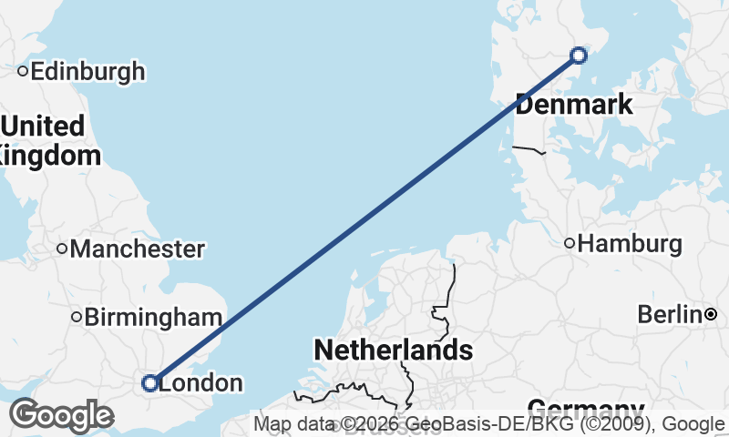 London to Aarhus
