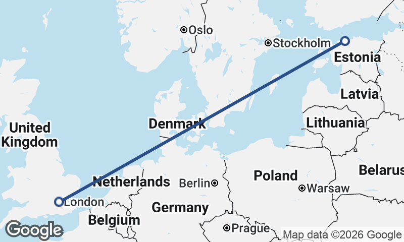London to Tallinn