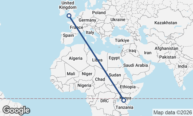 Cardiff to Nairobi
