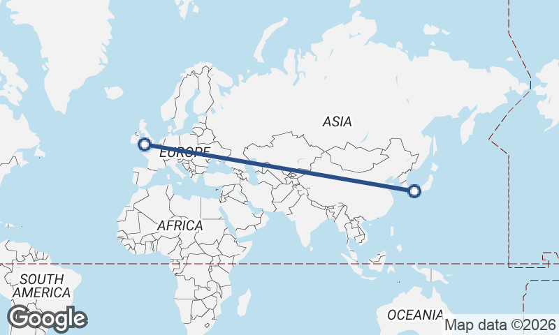 Cardiff to Hiroshima