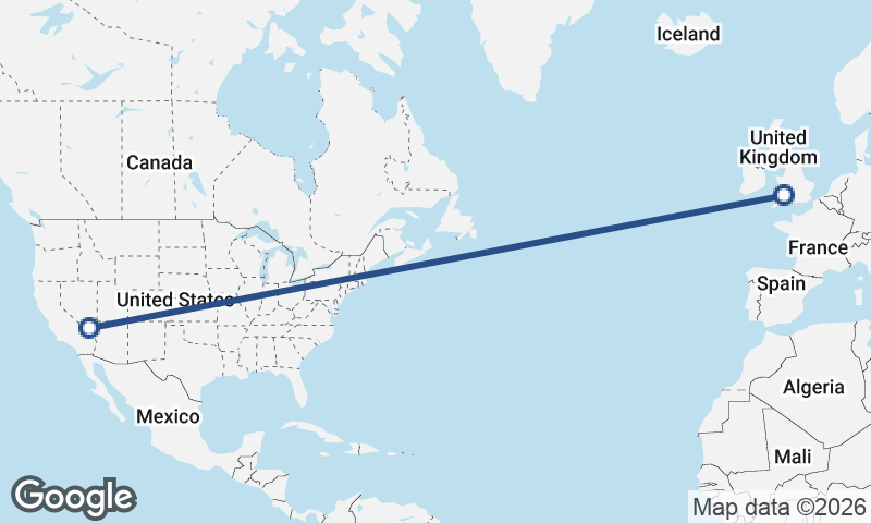 Cardiff to Las Vegas