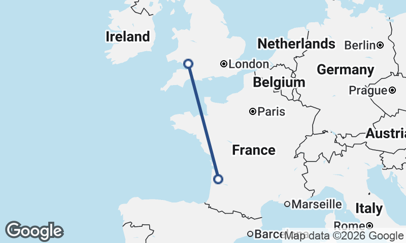 Cardiff to Bordeaux