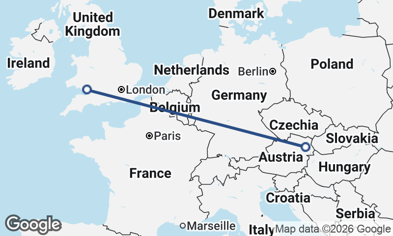 Cardiff to Vienna