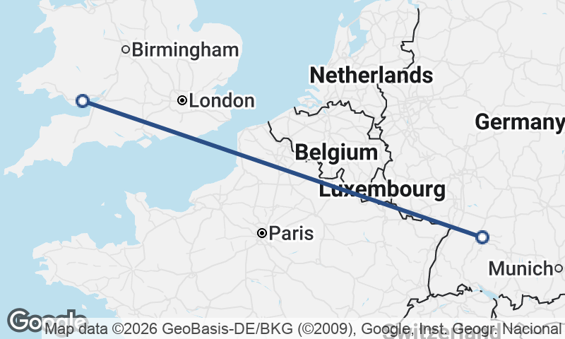 Cardiff to Stuttgart