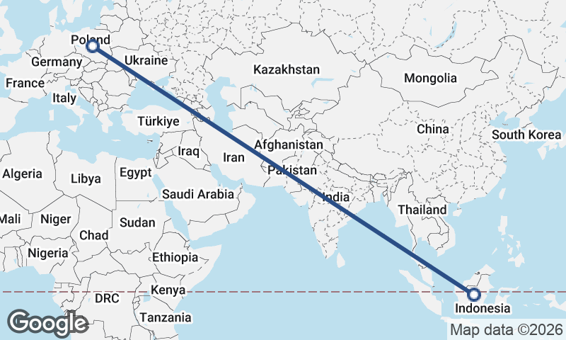 Poland to Indonesia