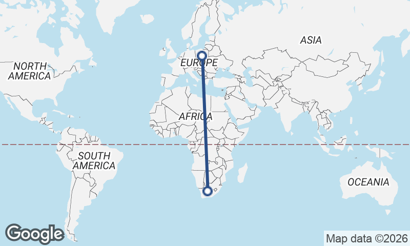 Poland to South Africa