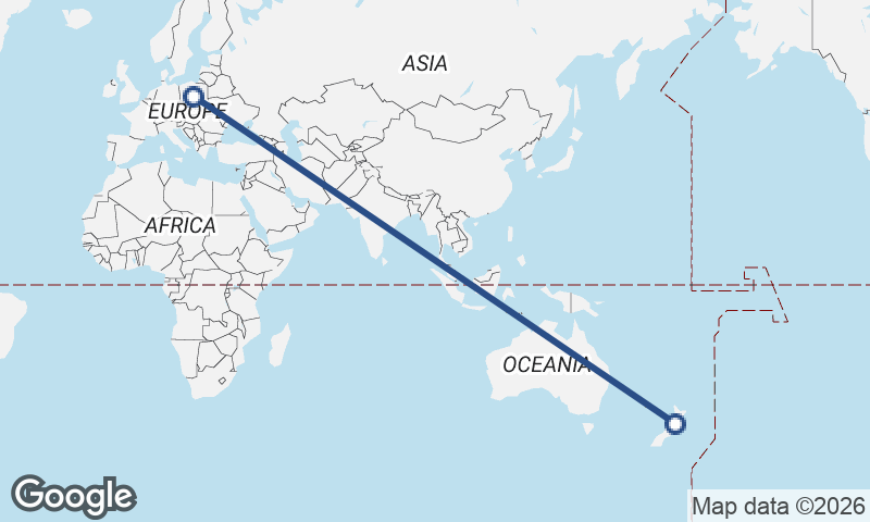Poland to New Zealand