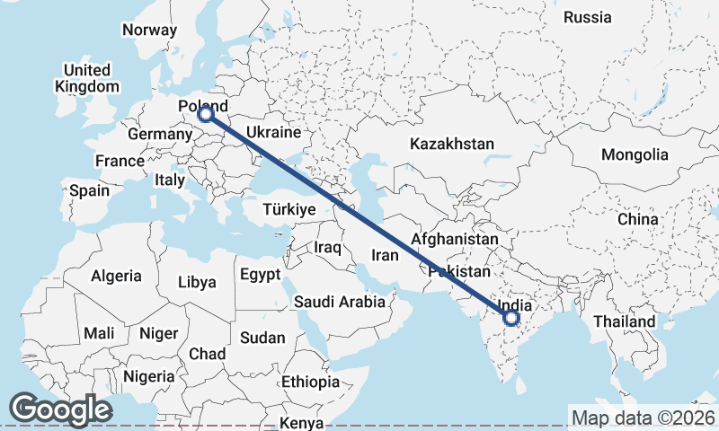 Poland to India