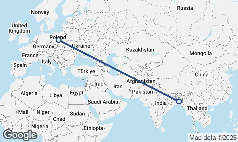 Poland to Bangladesh