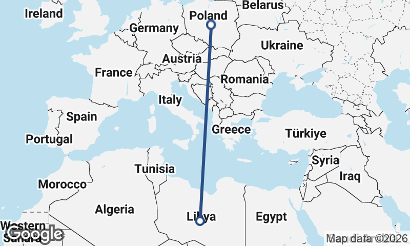 Poland to Libya