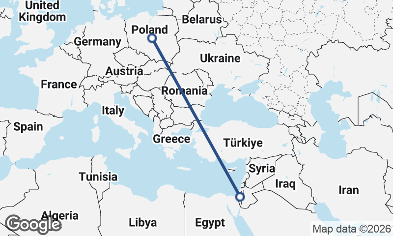 Poland to Israel