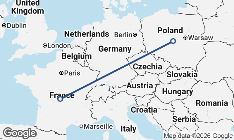 Poland to France