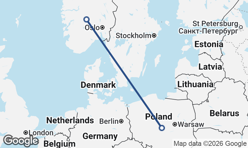 Poland to Norway